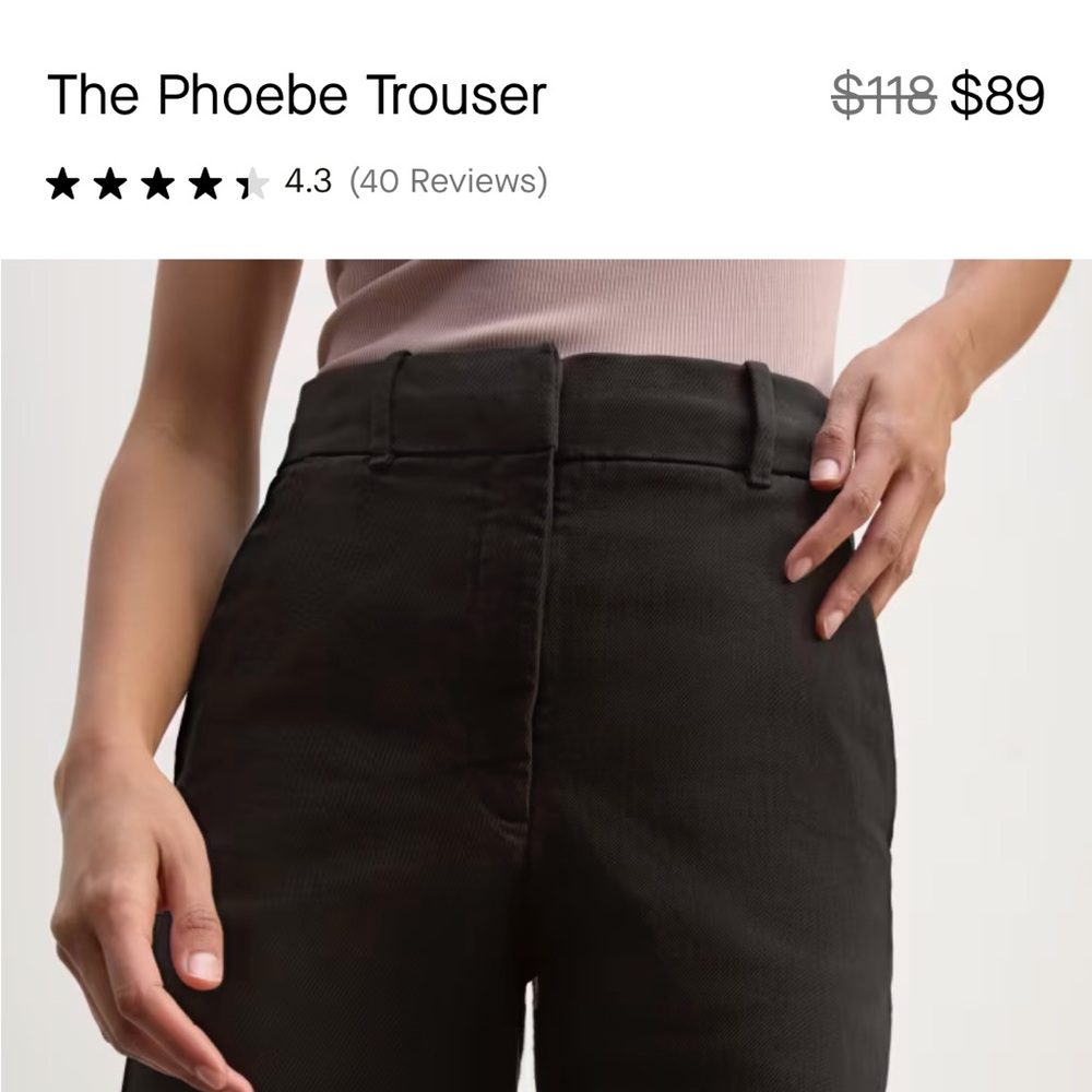 Everlane Phoebe Trouser in Black